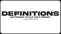 Definitions - Dictionary Style Text Preset - moonbear.shop