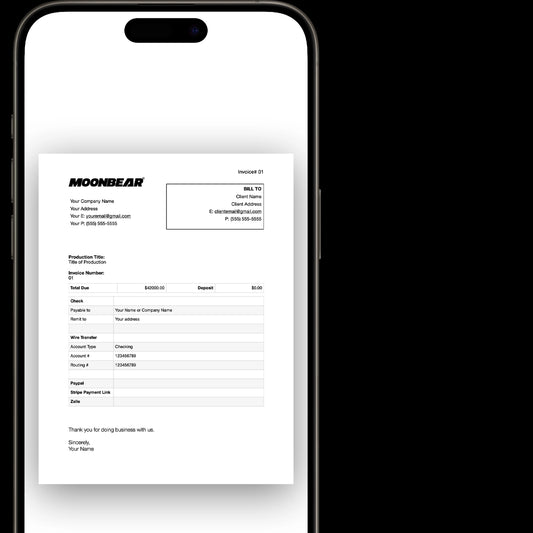 Production Invoice Template