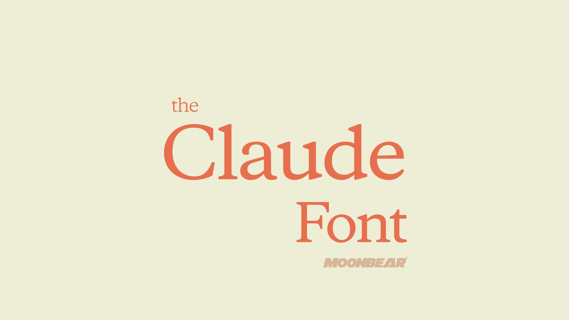 The Claude Font