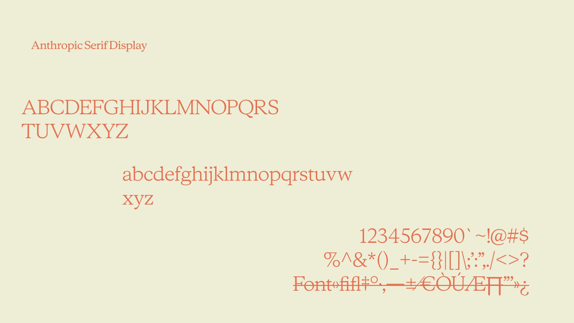 The Claude Font