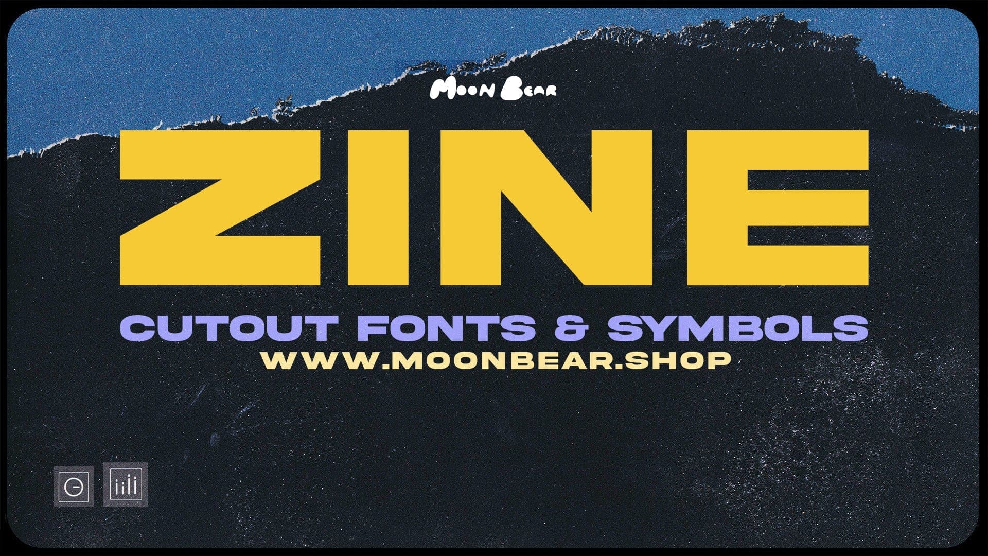 ZINE - Cutout Text & Symbols - moonbear.shop